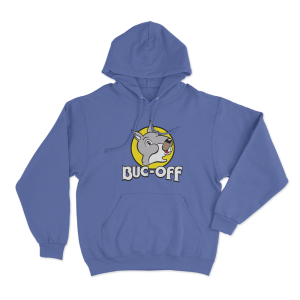 Buc Off Official Logo Unisex Hoodie Blue